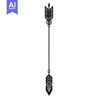 Aset premium populer: Black and White Arrow with Feathered Fletching