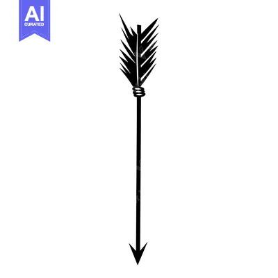 Aset premium populer: Black and White Arrow with Fletching and Knot