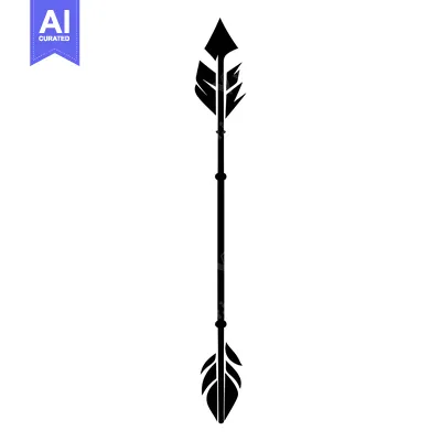Aset premium populer: Black and White Fletched Arrow