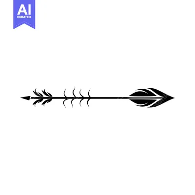 Aset premium populer: Black and White Ornamental Arrow Design