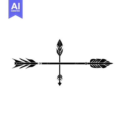 Popular premium asset: Two Black Feathered Arrows Intersecting in the Middle
