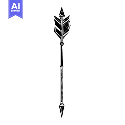 Aset premium populer: Black and White Illustration of a Simple Arrow
