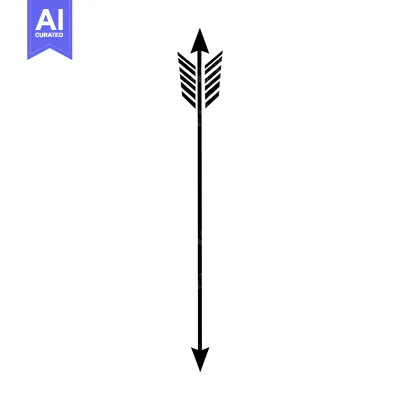Premium design asset: Black and White Arrow Pointing Downward