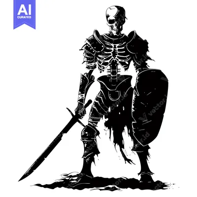 Popular premium asset: A skeletal knight in armor, wielding a sword and shield