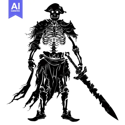 Popular premium asset: A skeletal warrior in tattered clothing and holding a sword