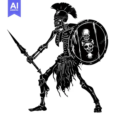 Popular premium asset: A Skeletal Warrior in Armor Holding a Spear and Shield