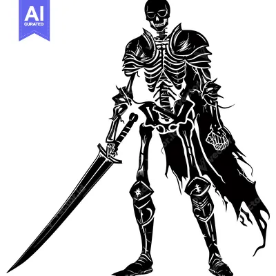 Aset premium populer: Skeleton Knight with Sword and Armor