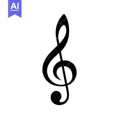 Popular premium asset: Black Treble Clef Music Notation Symbol