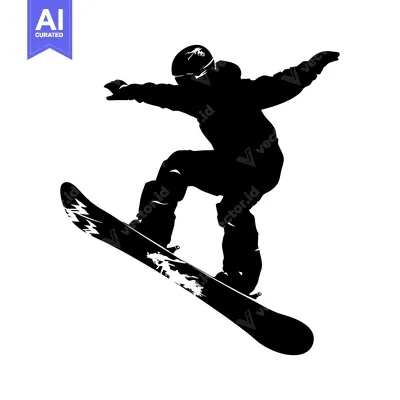 Silhouette of a Snowboarder Performing an Aerial Trick