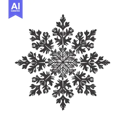 Popular premium asset: Intricate Black and White Snowflake Design