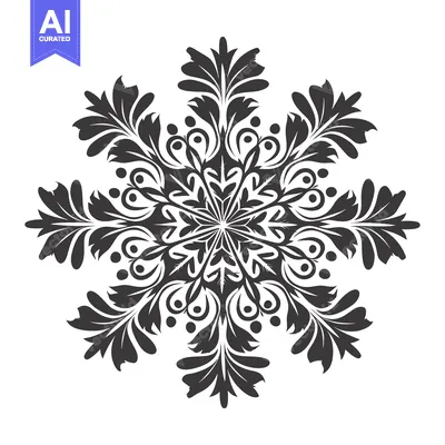 Aset premium populer: Black and White Floral Mandala Design