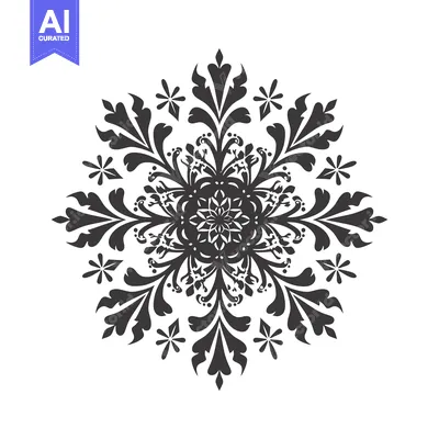 Aset premium populer: Ornate Black and White Floral Design