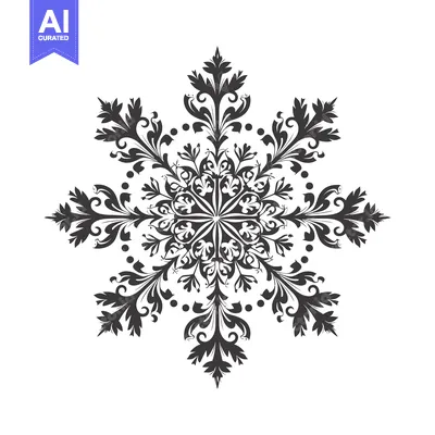 Aset premium populer: Ornate Black and White Floral Mandala Design