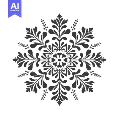 Popular premium asset: Ornate Floral Mandala Design in Black and White
