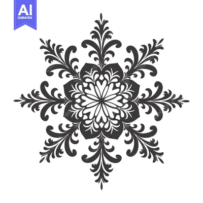 Popular premium asset: Black and white ornate floral design with a central flower