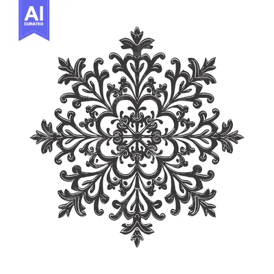 Aset premium populer: Intricate Black and White Floral Design