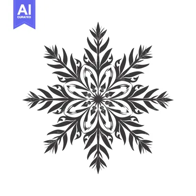 Popular premium asset: Stylized Black and White Snowflake Design