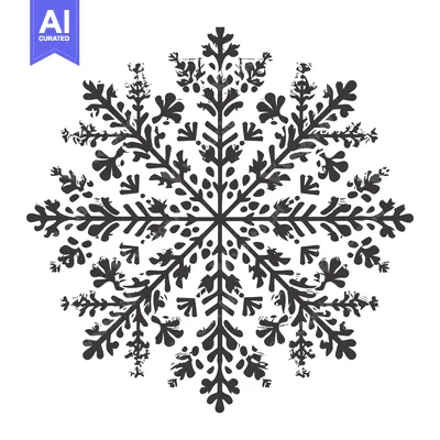Popular premium asset: Stylized Black and White Snowflake Design