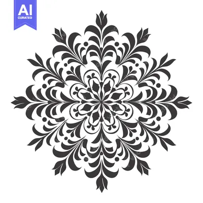 Popular premium asset: Ornamental Flower Design with Black and White Floral Motifs