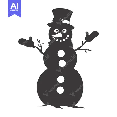 Popular premium asset: A Friendly Snowman with a Top Hat and Mittens