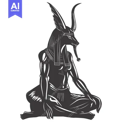 Anubis, Egyptian God of the Dead, Depicted as a Jackal-Headed Humanoid