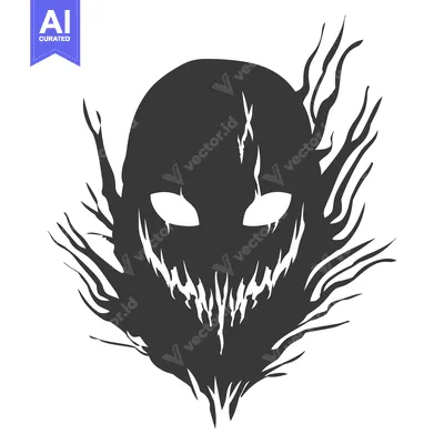 A Glowing Face Emerging From A Dark Abstract Form