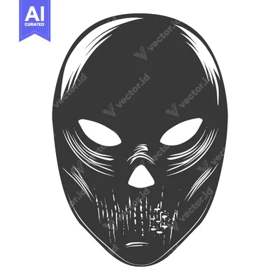 A Black and White Sketch of a Skull Mask