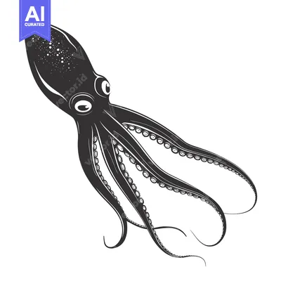 Popular premium asset: Black and White Illustration of a Detailed Octopus