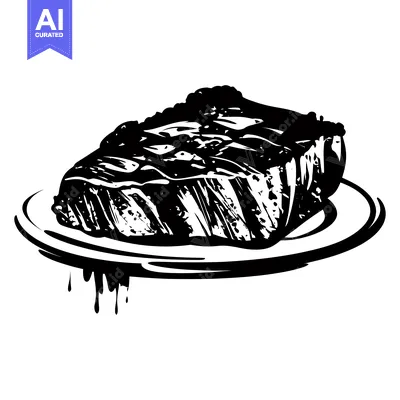 A Hand-Drawn Illustration of a Grilled Steak on a Plate