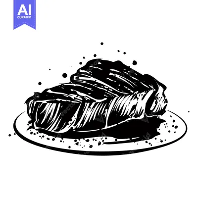 Grilled Steak on a Plate with Splashes