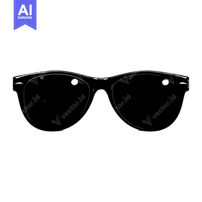 Premium design asset: Black and White Sketch of Sunglasses