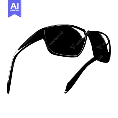 Aset premium populer: Black and white silhouette of a pair of sunglasses
