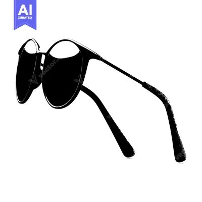 Aset premium populer: Black and White Silhouette of Sunglasses