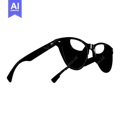 Popular premium asset: Black and White Silhouette of Sunglasses