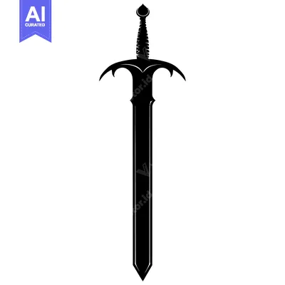 Popular premium asset: A Black and White Silhouette of a Sword