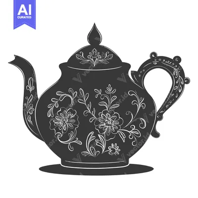 Popular premium asset: Ornate Floral Teapot with a Delicate Lid