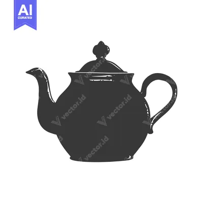 Popular premium asset: Hand-Drawn Silhouette of a Traditional Teapot