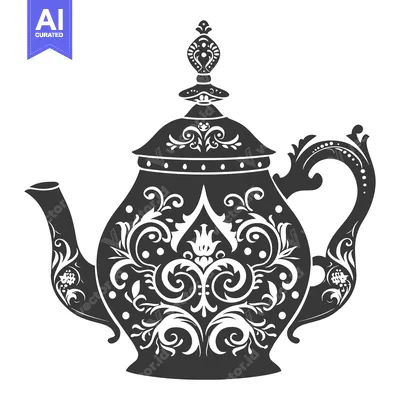 Ornate Teapot with Floral Design
