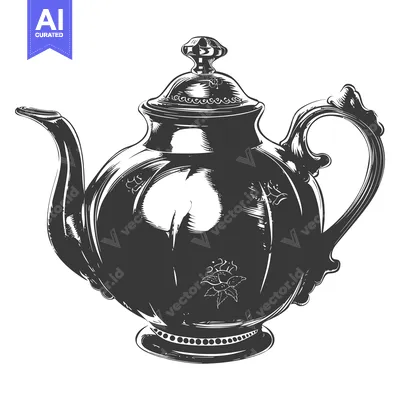 Ornate Teapot with Floral Design