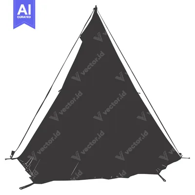 Aset premium populer: A Black And White Sketch Of A Triangular Tent
