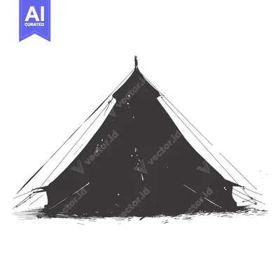 Aset premium populer: Black and White Sketch of a Tent