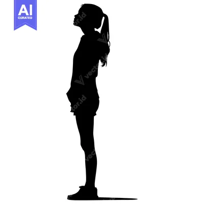 Popular premium asset: Silhouette of a Woman Looking Upwards