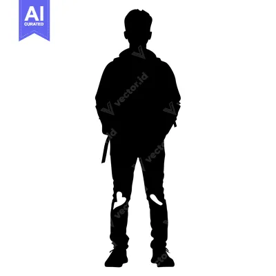 Popular premium asset: Silhouette of a Person with Ripped Jeans