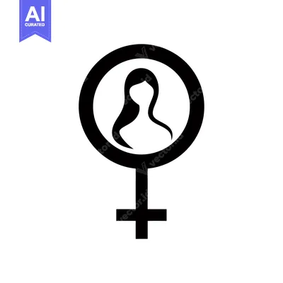 Aset premium populer: Female Symbol with Stylized Woman Silhouette