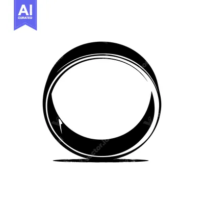 Premium design asset: A Single Black Circle with a Shadow