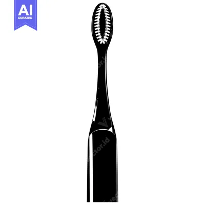 Aset premium populer: Black and White Silhouette of an Electric Toothbrush