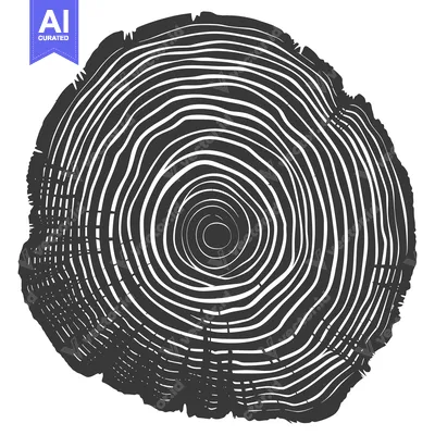 Aset premium populer: A Cross-Section of a Tree Trunk Revealing its Growth Rings