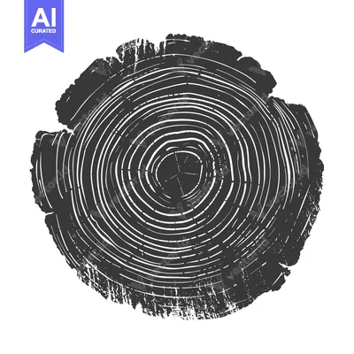Aset premium populer: A Detailed Illustration of the Cross-Section of a Tree Trunk, Displayi