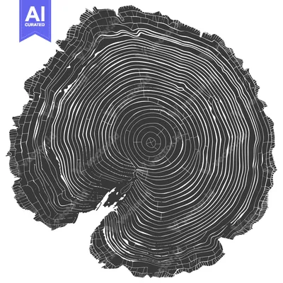 Aset premium populer: A Close-up of a Tree Trunk's Cross-Section Revealing Growth Rings