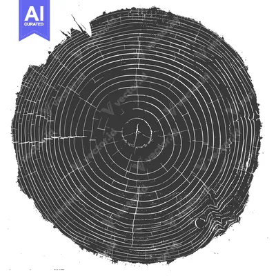 Aset desain premium: A Close-Up View of a Tree Stump's Rings